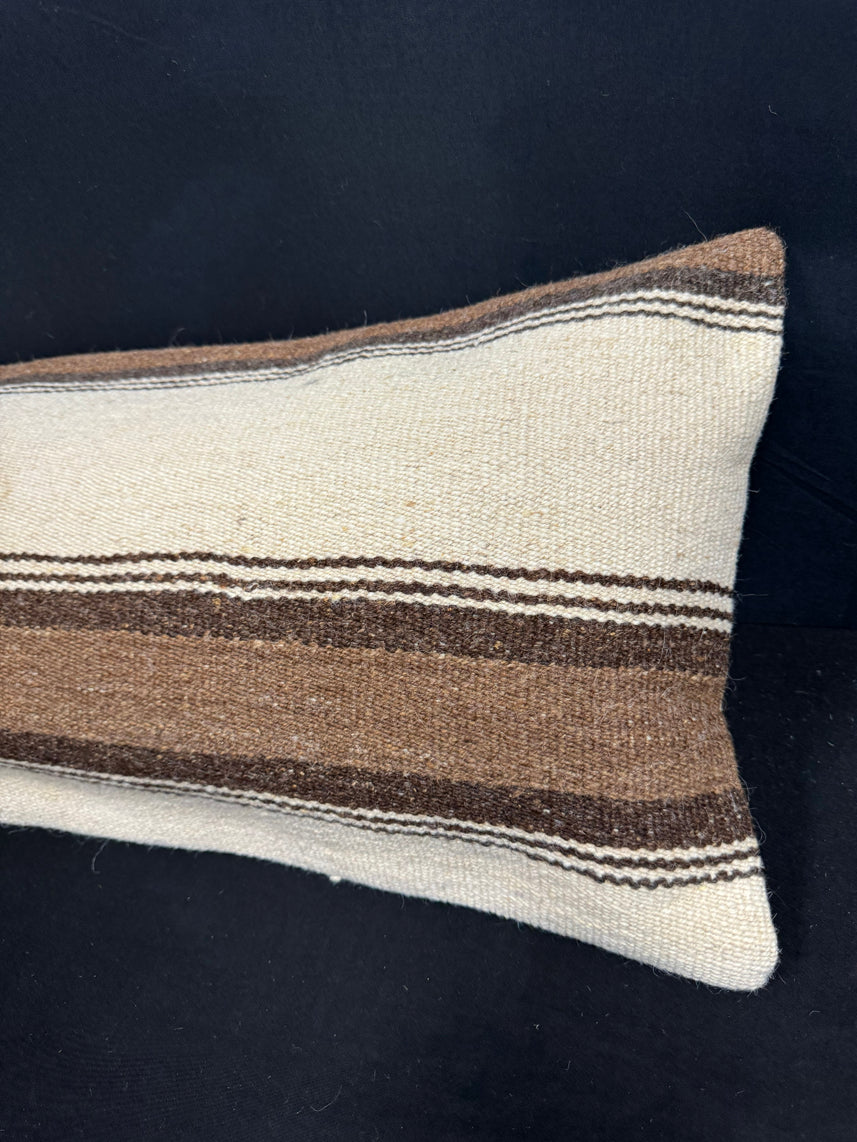 Turkish Hemp Pillow Cushion Natural Beige Brown Cushion Cover 14x40 #30514