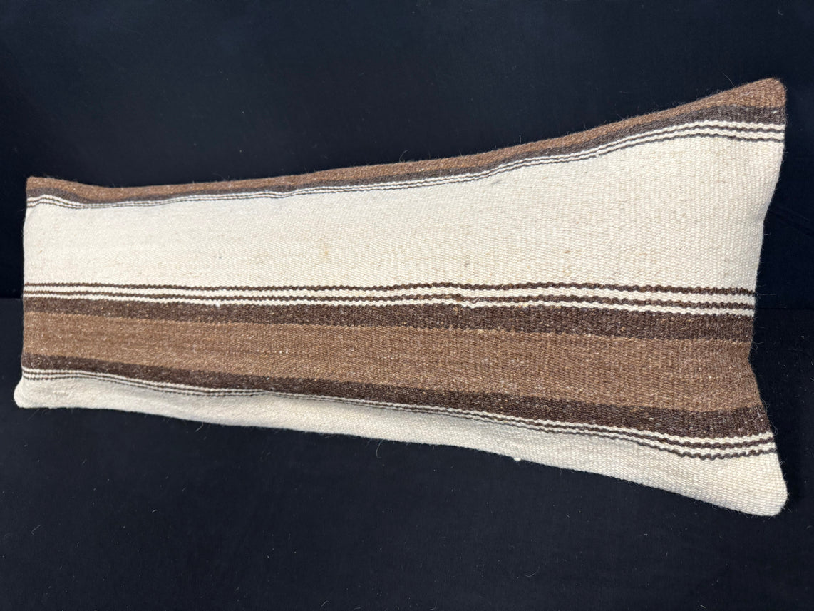 Turkish Hemp Pillow Cushion Natural Beige Brown Cushion Cover 14x40 #30514