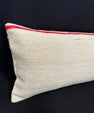 Turkish Hemp Pillow Cushion Natural Beige Red Cushion Cover 14x40 #30516