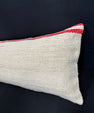 Turkish Hemp Pillow Cushion Natural Beige Red Cushion Cover 14x40 #30516