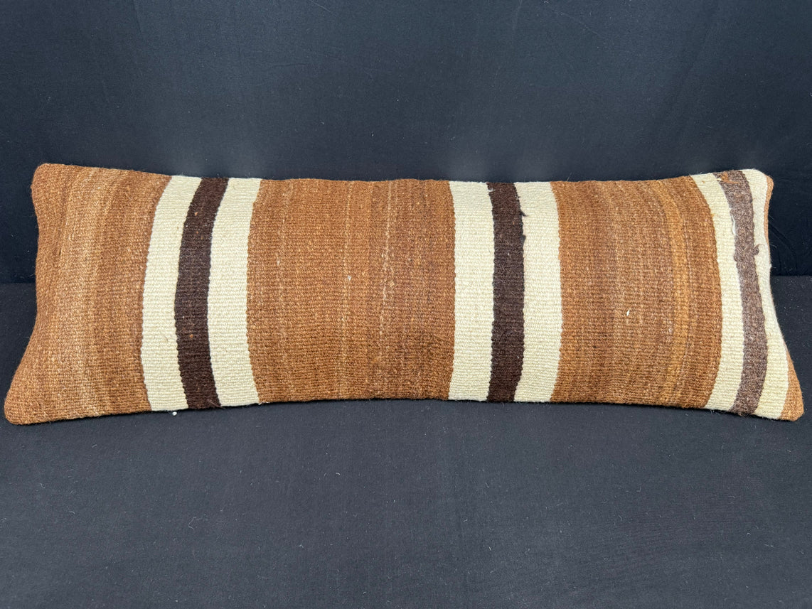 Turkish Hemp Pillow Cushion Natural Beige Brown Cushion Cover 14x40 #30508