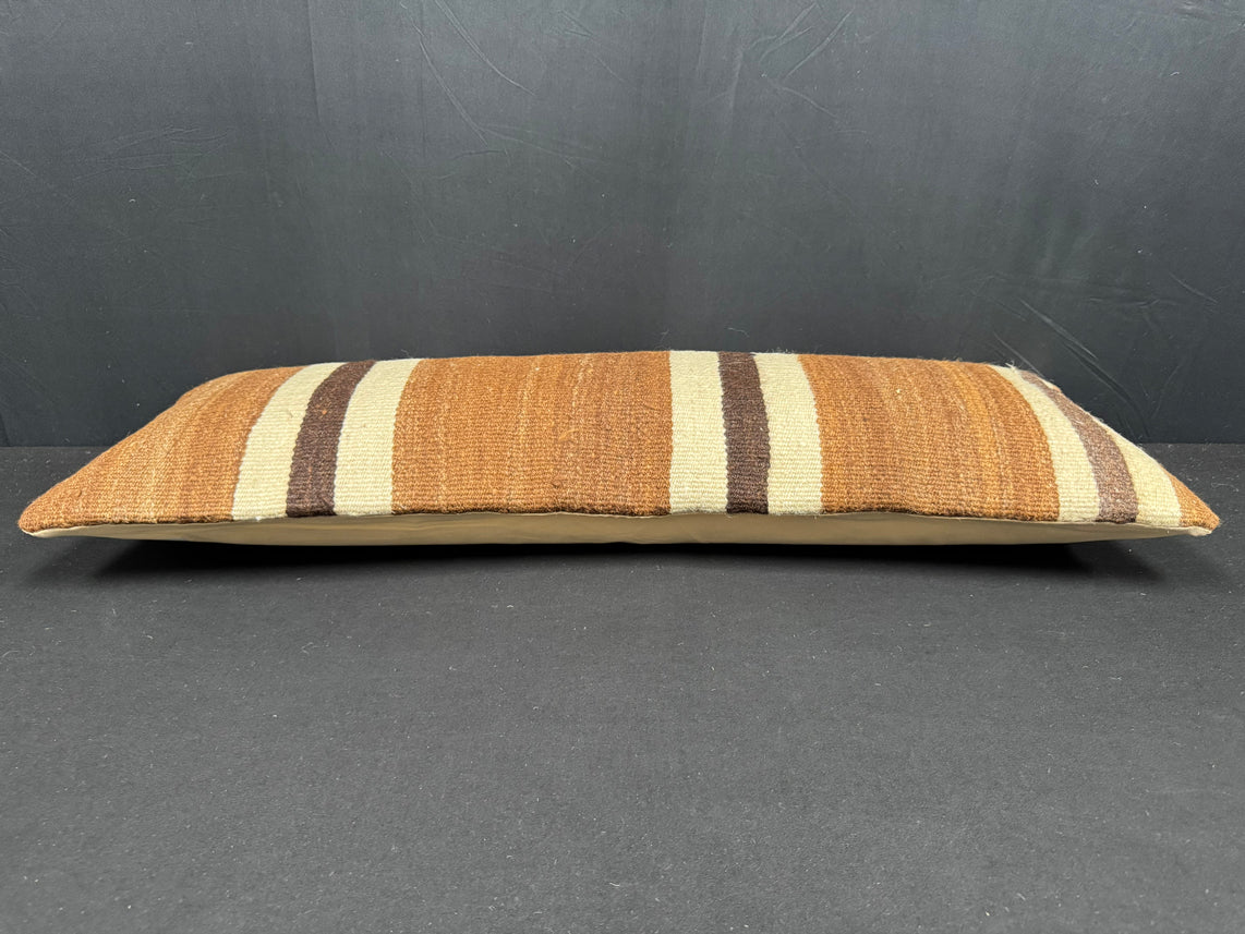 Turkish Hemp Pillow Cushion Natural Beige Brown Cushion Cover 14x40 #30508