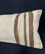 Turkish Hemp Pillow Cushion Natural Beige Brown Cushion Cover 14x40 #30517