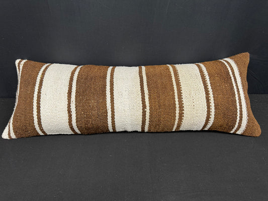 Turkish Hemp Pillow Cushion Natural Beige Brown Cushion Cover 14x40 #30497