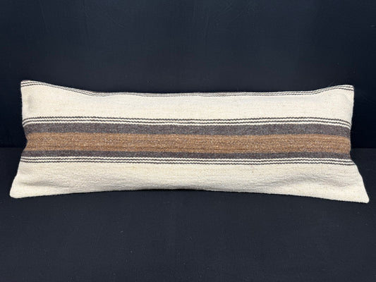 Turkish Hemp Pillow Cushion Natural Beige Brown Cushion Cover 14x40 #30499