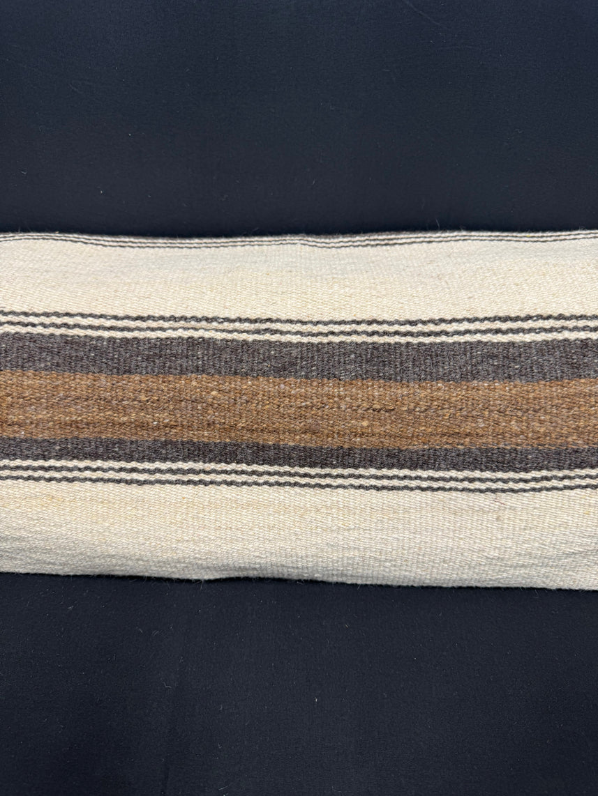 Turkish Hemp Pillow Cushion Natural Beige Brown Cushion Cover 14x40 #30499