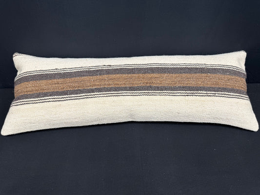 Turkish Hemp Pillow Cushion Natural Beige Brown Cushion Cover 14x40 #30515
