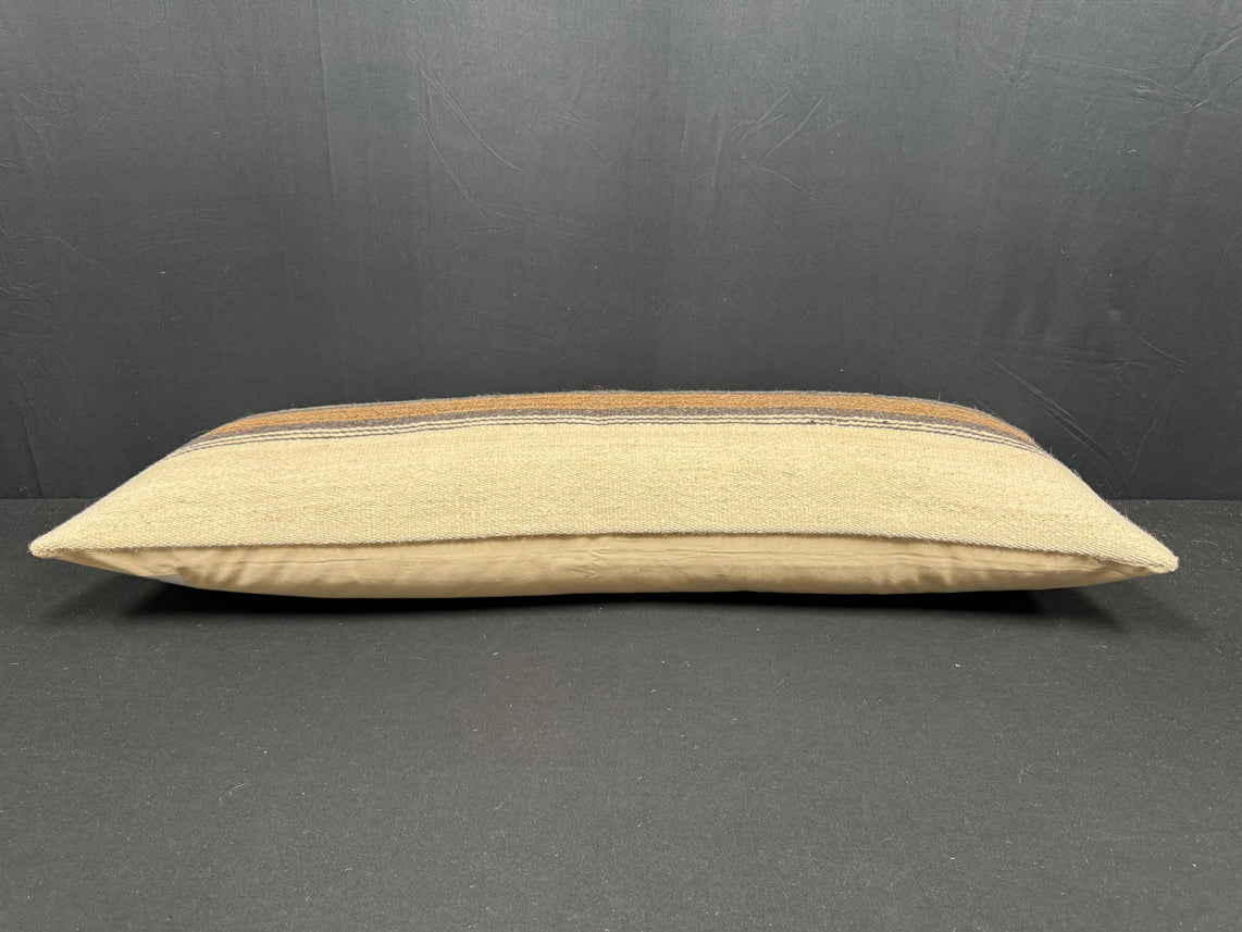 Turkish Hemp Pillow Cushion Natural Beige Brown Cushion Cover 14x40 #30515