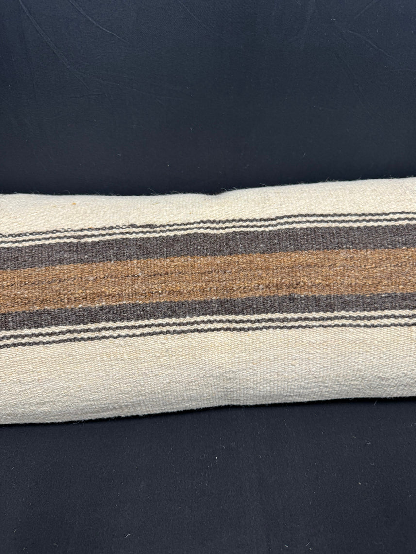 Turkish Hemp Pillow Cushion Natural Beige Brown Cushion Cover 14x40 #30515