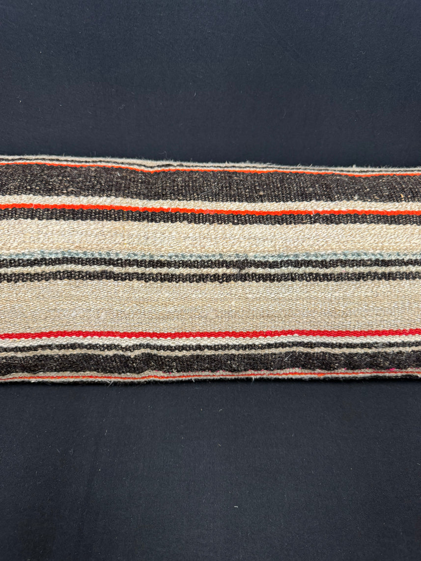 Turkish Hemp Pillow Cushion Natural Beige Black Cushion Cover 14x40 #30519