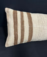 Turkish Hemp Pillow Cushion Natural Beige Brown Cushion Cover 14x40 #30439