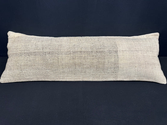 Turkish Hemp Pillow Cushion Natural Beige Cushion Cover 14x40 #30520