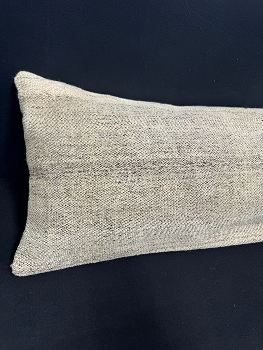 Turkish Hemp Pillow Cushion Natural Beige Cushion Cover 14x40 #30520