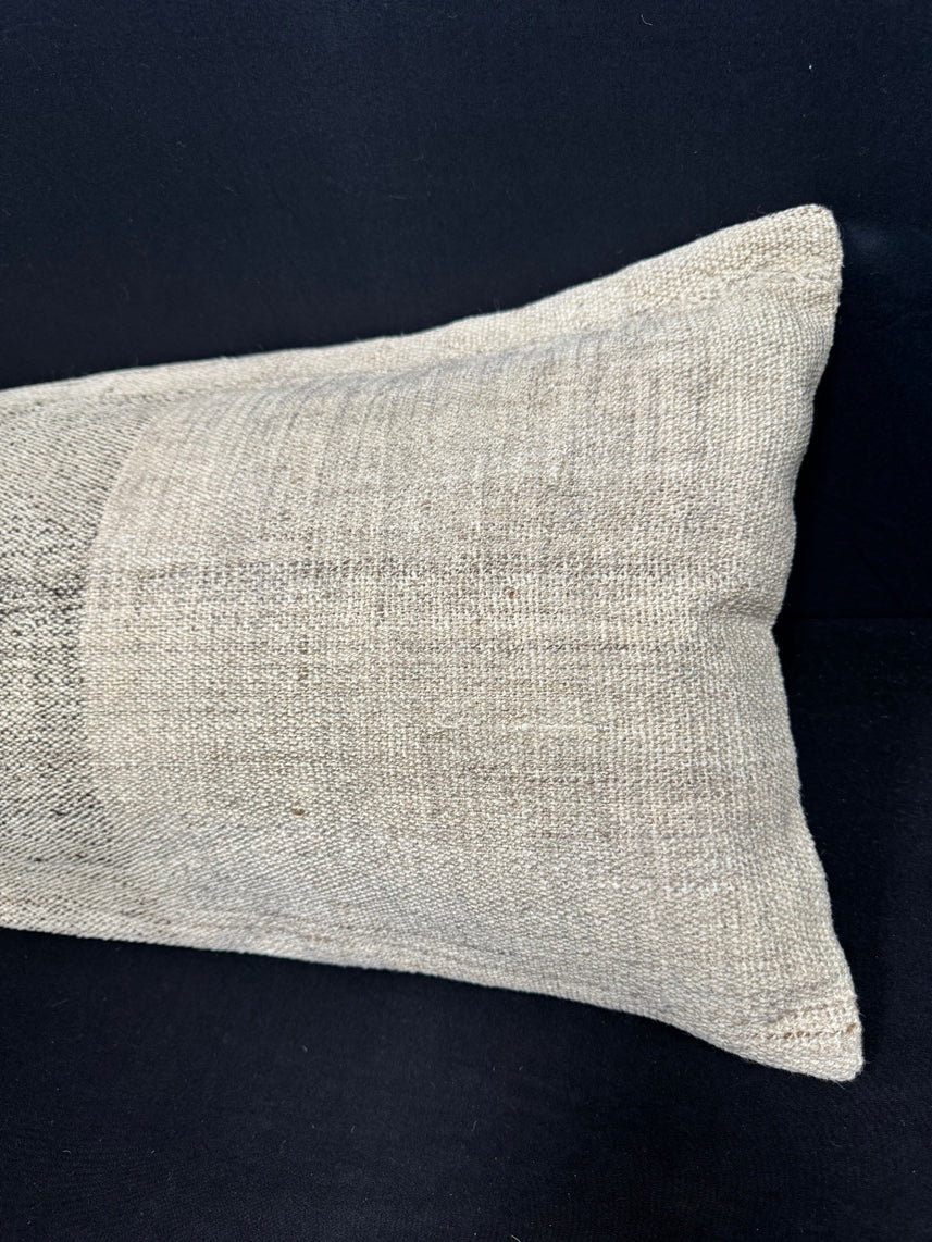 Turkish Hemp Pillow Cushion Natural Beige Cushion Cover 14x40 #30520