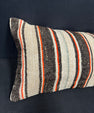 Turkish Hemp Pillow Cushion Natural Beige Black Cushion Cover 14x40 #30453