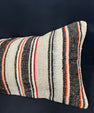 Turkish Hemp Pillow Cushion Natural Beige Black Cushion Cover 14x40 #30453