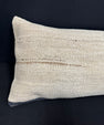 Turkish Hemp Pillow Cushion Natural Beige Black Cushion Cover 14x40 #30433