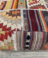 Turkish Kilim Ottoman Pouffe 39"x39"x12" #02-P
