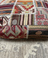 Turkish Kilim Ottoman Pouffe 39"x39"x12" #02-P
