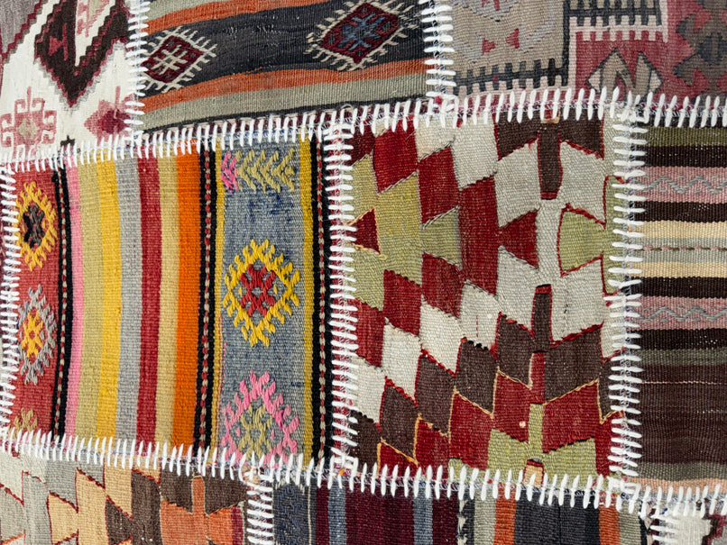 Turkish Kilim Ottoman Pouffe 39"x39"x12" #02-P