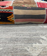 Turkish Kilim Ottoman Pouffe 39"x39"x12" #15-P