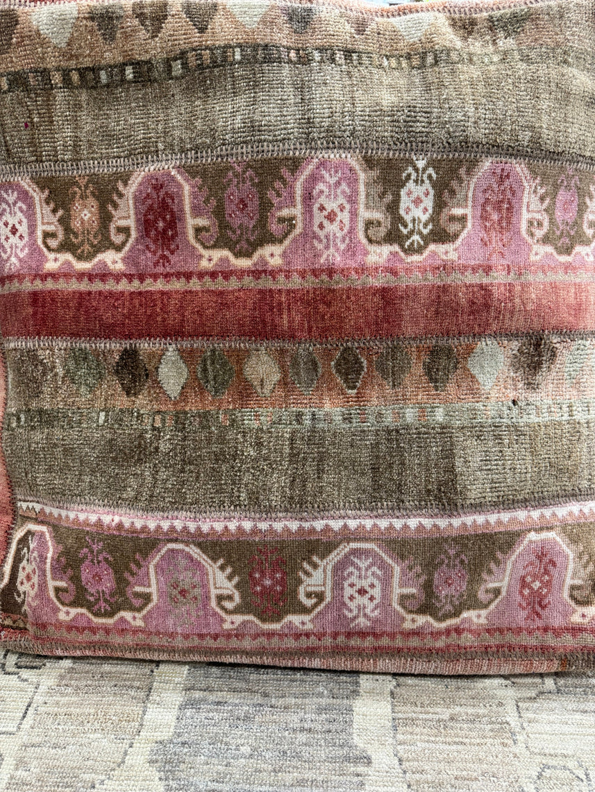 Turkish Kilim Ottoman Pouffe 39"x39"x12" #05-P