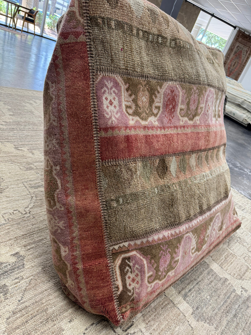 Turkish Kilim Ottoman Pouffe 39"x39"x12" #05-P