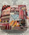 Turkish Kilim Ottoman Pouffe 39"x39"x12" #17-P