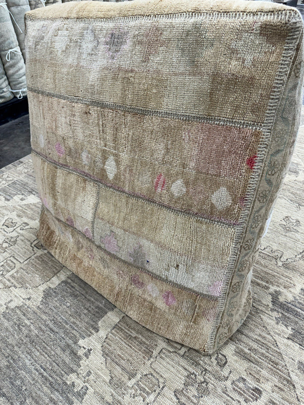 Turkish Kilim Ottoman Pouffe 39"x39"x12" #06-P