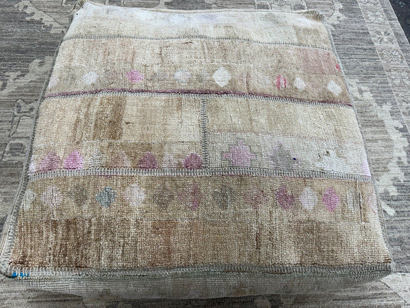 Turkish Kilim Ottoman Pouffe 39"x39"x12" #06-P