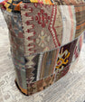 Turkish Kilim Ottoman Pouffe 39"x39"x12" #21-P