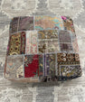 Turkish Kilim Ottoman Pouffe 39"x39"x12" #16-P