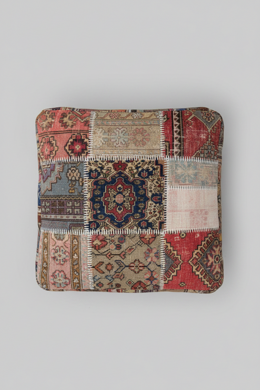 Turkish Kilim Ottoman Pouffe 39"x39"x12" #18-P