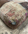 Turkish Kilim Ottoman Pouffe 39"x39"x12" #18-P
