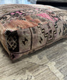 Turkish Kilim Ottoman Pouffe 39"x39"x12" #19-P