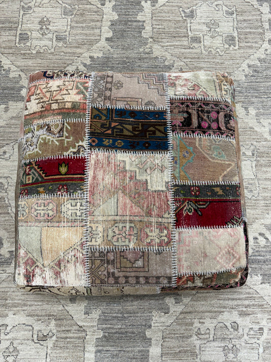 Turkish Kilim Ottoman Pouffe 39"x39"x12" #20-P