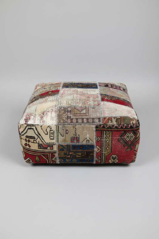 Turkish Kilim Ottoman Pouffe 39"x39"x12" #20-P