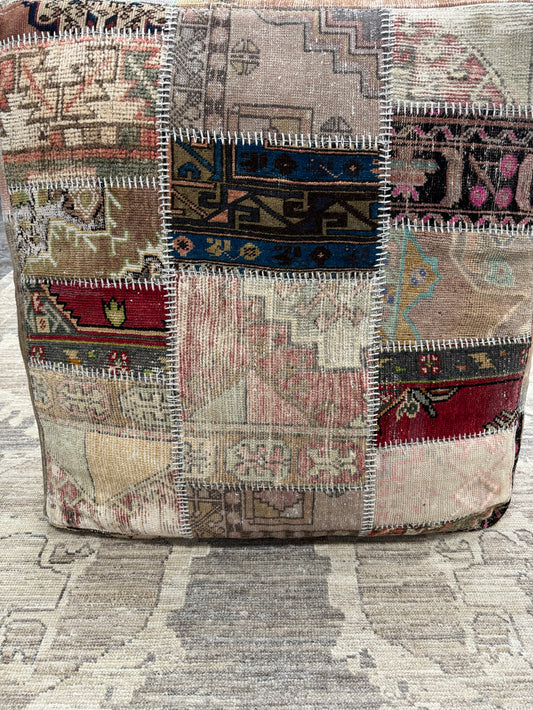 Turkish Kilim Ottoman Pouffe 39"x39"x12" #20-P