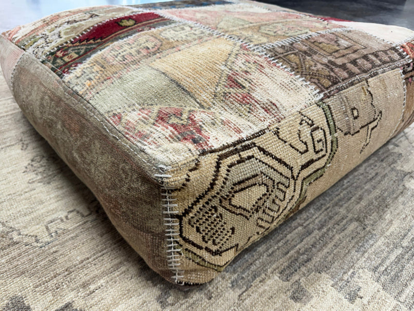 Turkish Kilim Ottoman Pouffe 39"x39"x12" #20-P