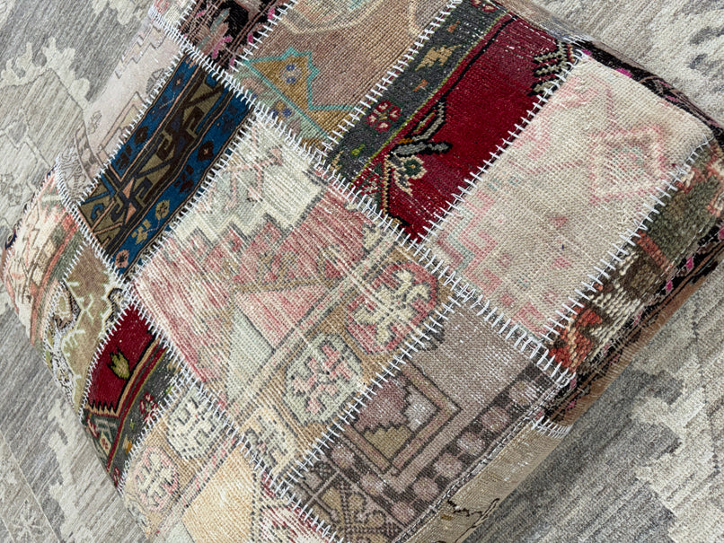 Turkish Kilim Ottoman Pouffe 39"x39"x12" #20-P