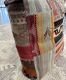 Turkish Kilim Ottoman Pouffe 39"x39"x12" #24-P