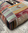 Turkish Kilim Ottoman Pouffe 39"x39"x12" #24-P