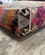 Turkish Kilim Ottoman Pouffe 39"x39"x12" #24-P
