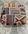 Turkish Kilim Ottoman Pouffe 39"x39"x12" #01-P