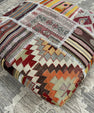 Turkish Kilim Ottoman Pouffe 39"x39"x12" #01-P
