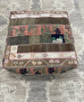 Turkish Kilim Ottoman Pouffe 39"x39"x12" #03-P