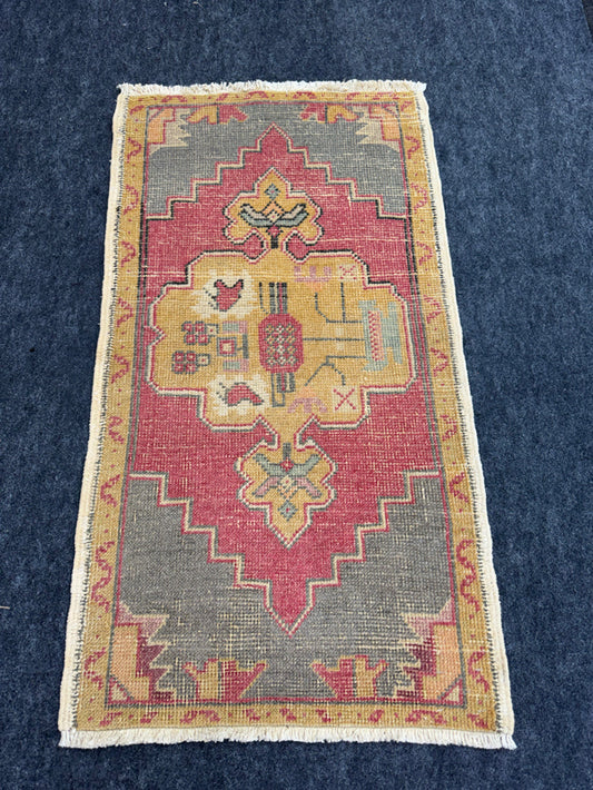 Turkish Yastik Rug  1'11" x  3'7" #23961