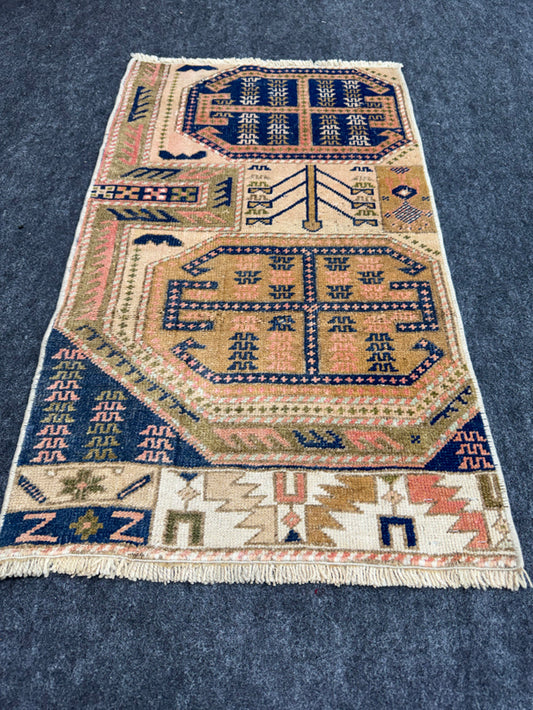 Turkish Yastik Rug  1'11" x  3'2" #23964