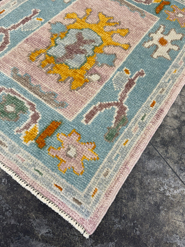 Turkish Oushak Rug 2'2" x 2'10" #24328