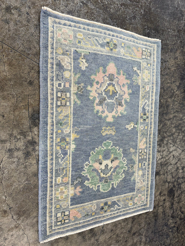 Turkish Oushak Rug 2'3" x 3'3" #24329